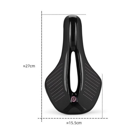 Siodełko rowerowe piankowe MTB z otworem anatomicznym - czarne