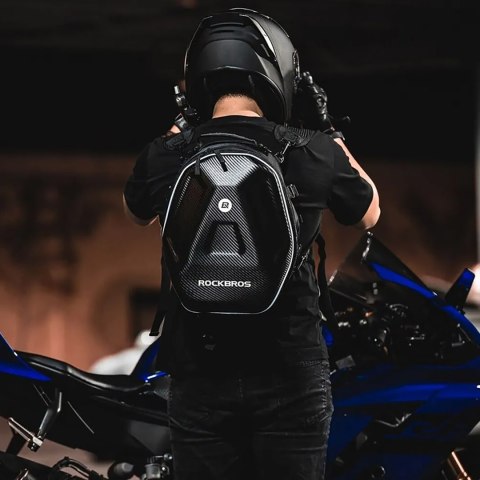 Torba motocyklowa plecak na kask mocowana na bak lub siedzeniu 35l - czarna