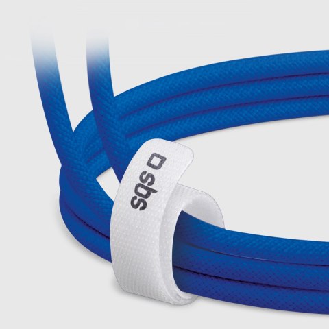 Kabel przewód w oplocie USB-C - USB-C 60W 1.5m - niebieski
