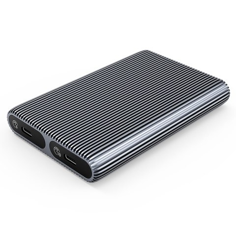 Kieszeń obudowa AM2C3-2SN na dwa dyski M.2 SATA+NVME USB-C 10Gb/s - szara