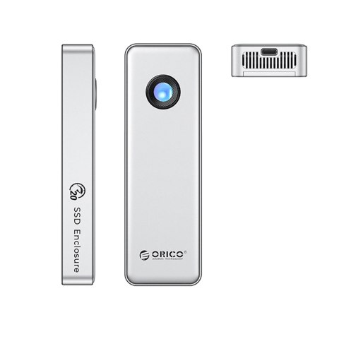 Kieszeń obudowa na dysk OUM2-G20 M.2 NVME USB-C 20Gb/s - srebrna
