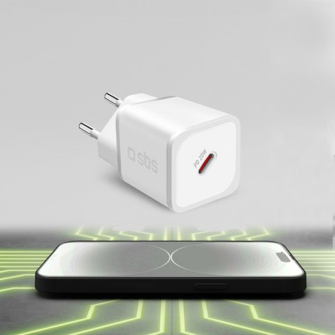 Ładowarka sieciowa GaN z Power Delivery 20W - biała