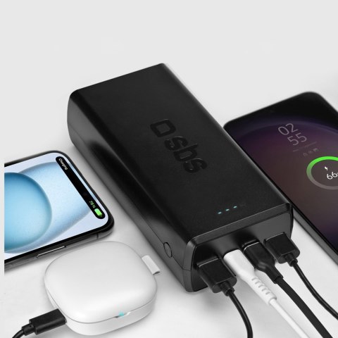 Powerbank 30000 mAh USB-C USB-A - czarny