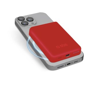Powerbank 5000 mAh MagSafe - czerwony