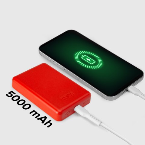 Powerbank 5000 mAh MagSafe - czerwony