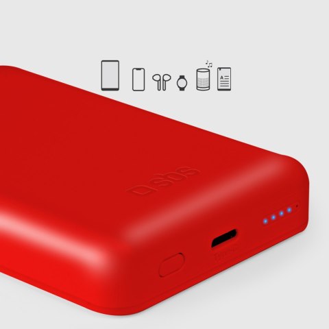 Powerbank 5000 mAh MagSafe - czerwony