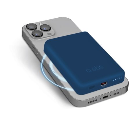Powerbank 5000 mAh MagSafe - niebieski