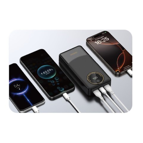 Powerbank K12Pro 20000mAh 22.5W PD USB-A USB-C - czarny
