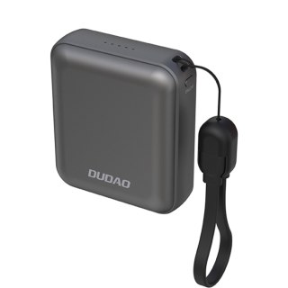 Powerbank K22+ 10000mAh z zawieszką kablem 22.5W USB-C - szary