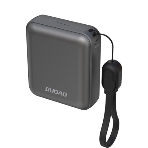 Powerbank K22+ 10000mAh z zawieszką kablem 22.5W USB-C - szary