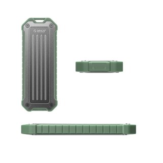 Wzmocniona kieszeń dyskowa taktyczna OTPX-G2 M.2 NVMe / SATA SSD USB-C - szaro-zielona