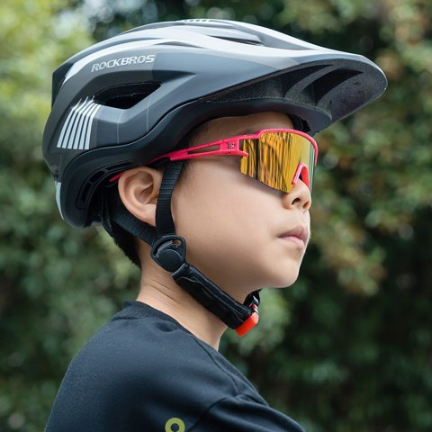 Okulary rowerowe polaryzacyjne dla dzieci z filtrem UV - biało niebieskie