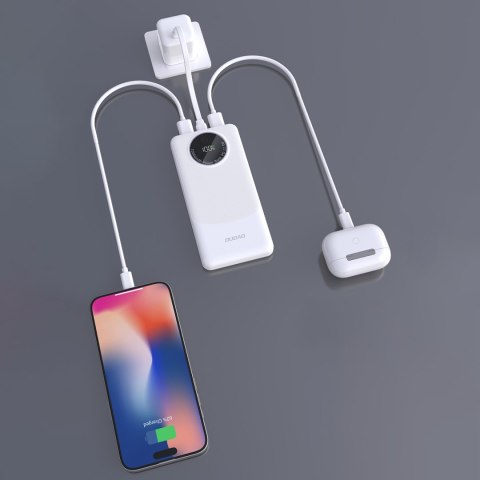 Powerbank K12 10000mAh USB-A USB-C PD22.5W - biały