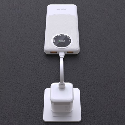 Powerbank K12 10000mAh USB-A USB-C PD22.5W - biały