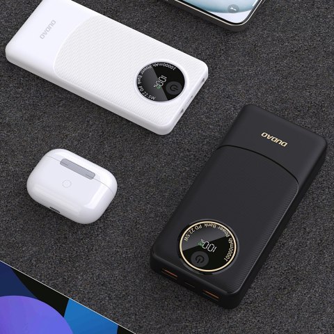 Powerbank K12 10000mAh USB-A USB-C PD22.5W - czarny