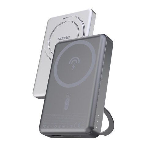 Powerbank K28 10000mAh z MagSafe z metalową obudową i podstawką PD 22.5W - szary