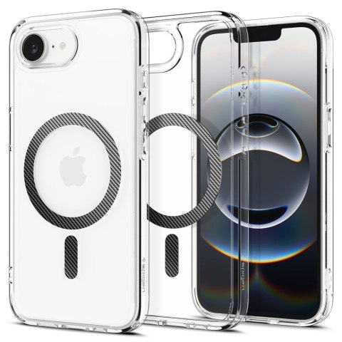 Etui case na iPhone 16e Carbon Fiber Ultra Hybrid MagSafe - przezroczyste