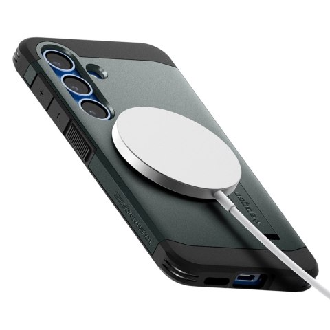 Etui pokrowiec na Samsung Galaxy S25+ Tough Armor MagSafe - zielone