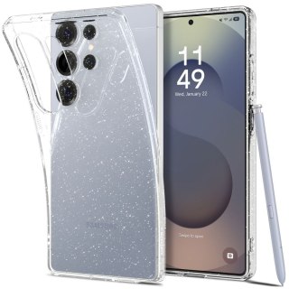 Etui pokrowiec na Samsung Galaxy S25 Ultra Liquid Crystal - przezroczysto-brokatowe