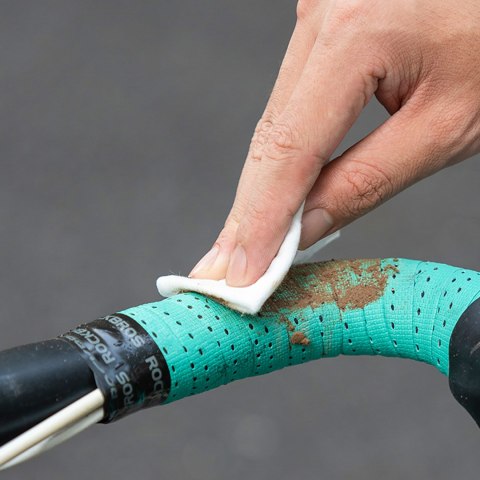 Owijka na kierownicę rowerową z PU wzór Velour - brązowa