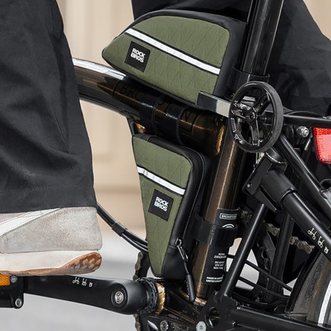 Torba sakwa trójkątna na ramę rowerową 0.3l - czarna