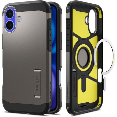 Etui Tough Armor MagSafe z podstawką na iPhone 16 - gunmetal