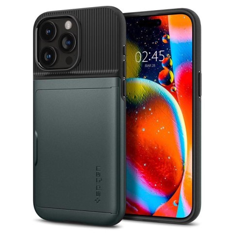 Etui case na iPhone 15 Pro Slim Armor CS - ciemnozielone