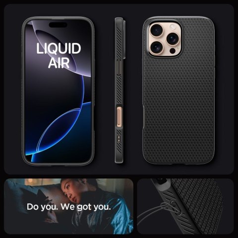 Etui case na iPhone 16 Pro Liquid Air - czarne