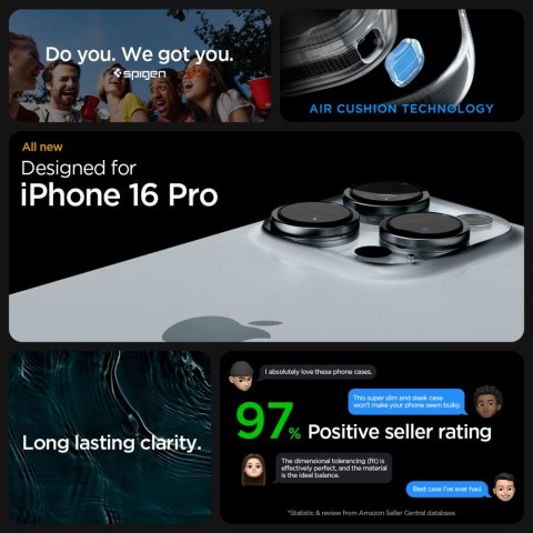 Etui plecki na iPhone 16 Pro Ultra Hybrid - niebieskie