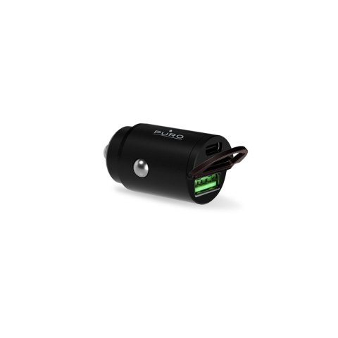 Ładowarka samochodowa USB-C USB-A PD - czarna