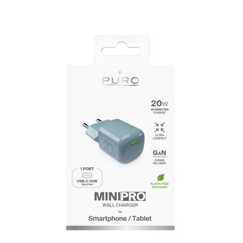 Ładowarka sieciowa USB-C GaN 20W - zielona