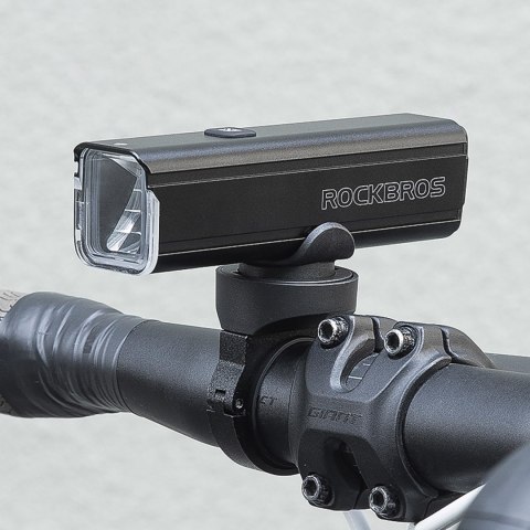 Lampka rowerowa przednia 1000 lm z kablem USB-C - USB-A - czarna
