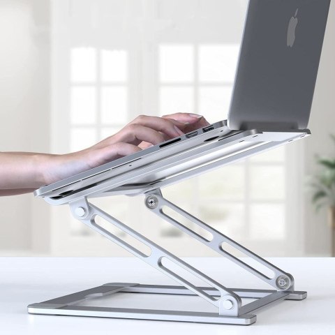 Podstawka uniwersalna rozkładana na laptop do 17'' - srebrna