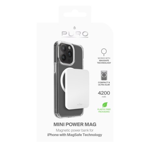 Powerbank 4200mAh USB-C MagSafe Slim Power Mag - biały