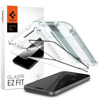 Szkło hartowane ochronne na iPhone 15 Plus Glas.tR EZ Fit FC - czarne 2 szt.