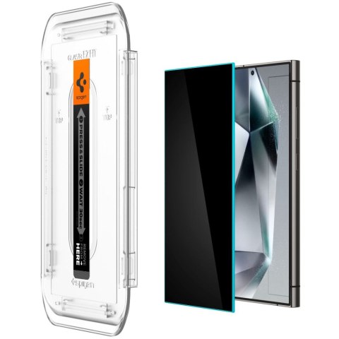 Szkło hartowane prywatyzujące na Samsung Galaxy S24 Ultra Glas.tR EZ Fit Privacy - 2 szt.