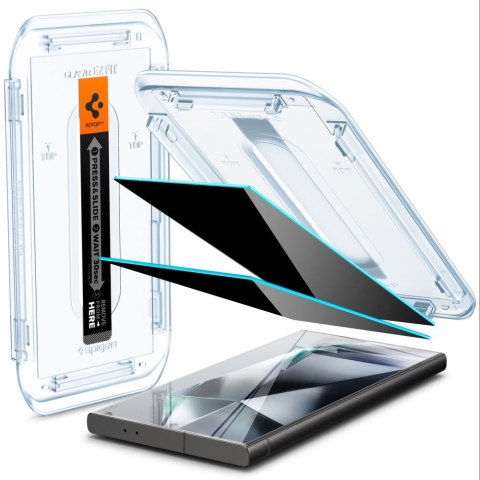 Szkło hartowane prywatyzujące na Samsung Galaxy S24 Ultra Glas.tR EZ Fit Privacy - 2 szt.