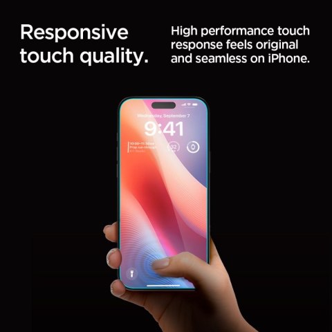 Szkło hartowane prywatyzujące z ramką montażową na iPhone 16 Pro Max - 2 szt.