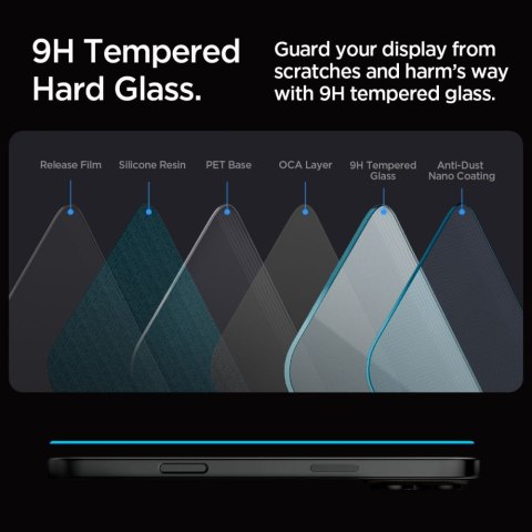 Szkło hartowane z ramką montażową na iPhone 16 Pro Max - 2 szt.