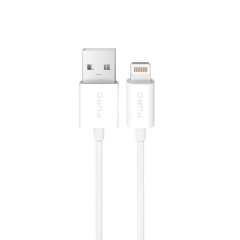 Kabel przewód USB-A - iPhone Lightning TPE 12W 2m - biały