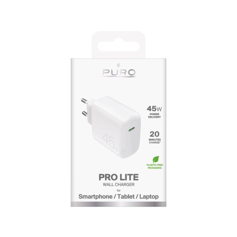 Ładowarka sieciowa kompaktowa USB-C 45W - biała