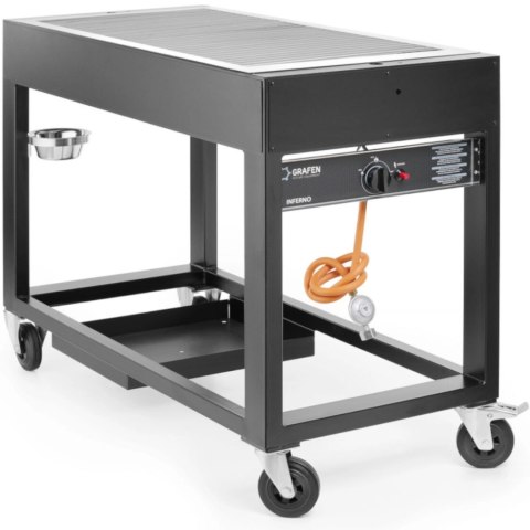 Mobilny grill gazowy Inferno ruszt 110 x 50cm 10kW - Hendi 700044
