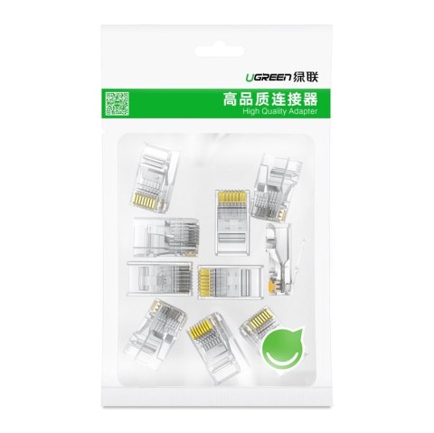 Wtyczka końcówka RJ45 8P8C Cat 6 przezroczysta ZESTAW 100szt