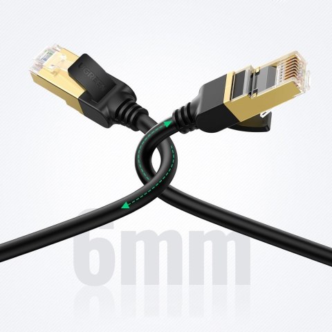 Kabel sieciowy patchcord STP RJ45 Cat 7 5m czarny