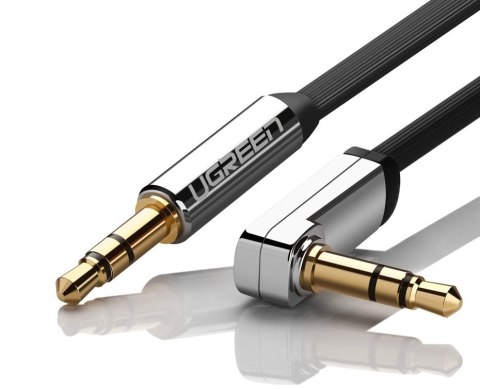 Płaski kabel przewód audio AUX 3.5 mm mini jack 5m srebrny