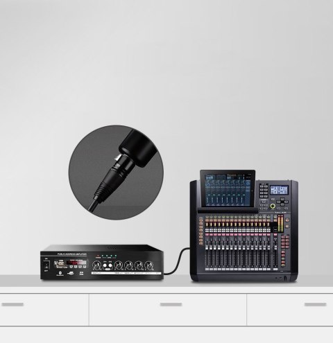 Przedłużacz do kabla przewodu audio do mikrofonu XLR 3m czarny