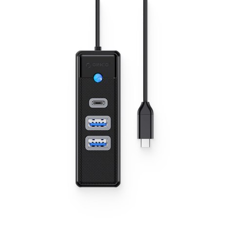 Hub rozdzielacz PWC2U-C3 USB-C - USB-A USB-C - czarny