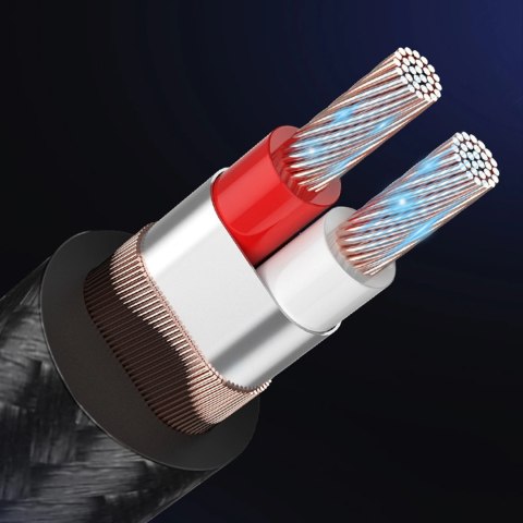 Kabel przewód audio TRS mini jack 3.5mm - jack 6.35mm 5m - szary