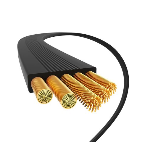 Kabel przewód zwijany Free2Pull USB-C - iPhone Lightning 20W 1m - czarny