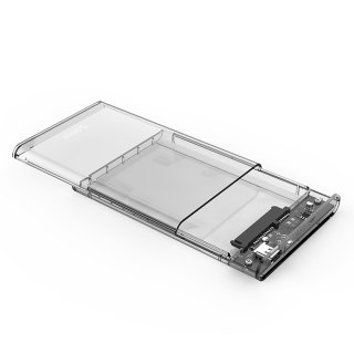 Kieszeń obudowa na dysk 2139C3 2.5'' HDD / SSD USB-C 5Gb/s - przezroczysta